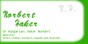 norbert haker business card